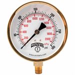 100 SERIES GAUGE STEEL 3.5'' 0-300 PSI / KPA 1 / 4'' NPT LM BR SOCKET