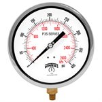 300 SERIES GAUGE ALUM  6'' 0-400 PSI / KPA 1 / 4'' NPT LM BR SOCKET