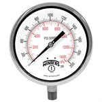 300 SERIES GAUGE ALUM  6'' 0-2000 PSI / KPA 1 / 2'' NPT LM 316LSS SOCKET