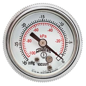 90 SERIES GAUGE STEEL 1.5'' 0-30'' VAC / KPA 1 / 8'' NPT CBM BR SOCKET