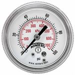 90 SERIES GAUGE STEEL 2'' 0-100 PSI / KPA 1 / 4'' NPT CBM BR SOCKET