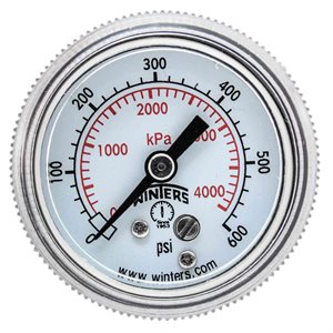 90 SERIES GAUGE STEEL 1.5'' 0-600 PSI / KPA 1 / 8'' NPT CBM BR SOCKET