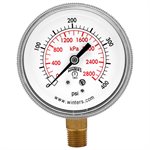 90 SERIES GAUGE STEEL 2.5'' 0-400 PSI / KPA 1 / 4'' NPT LM BR SOCKET