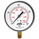 90 SERIES GAUGE STEEL 3.5'' 0-200 PSI / KPA 1 / 4'' NPT LM BR SOCKET