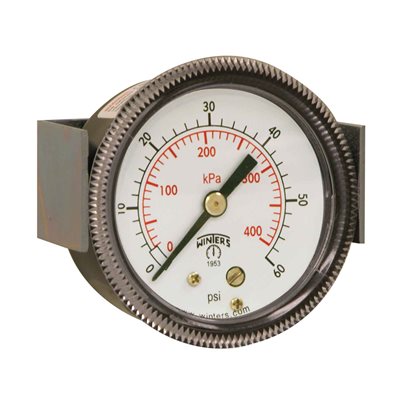 90 SERIES PANEL MOUNTED GAUGE STEEL 2'' 0-60 PSI / KPA 1 / 8'' NPT CBM BR SOCKET