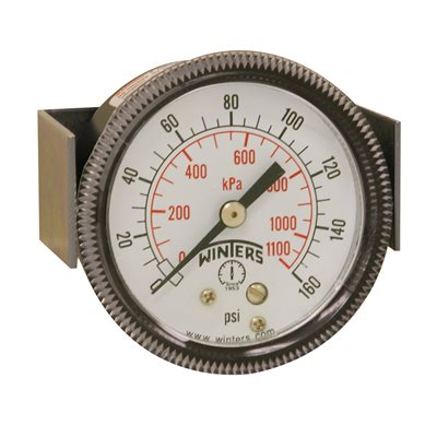 90 SERIES PANEL MOUNTED GAUGE STEEL 2'' 0-160 PSI / KPA 1 / 8'' NPT CBM BR SOCKET