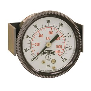 90 SERIES PANEL MOUNTED GAUGE STEEL 2'' 0-160 PSI / KPA 1 / 8'' NPT CBM BR SOCKET