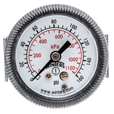 90 SERIES PANEL MOUNTED GAUGE STEEL 1.5'' 0-160 PSI / KPA 1 / 8'' NPT CBM BR SOCKET