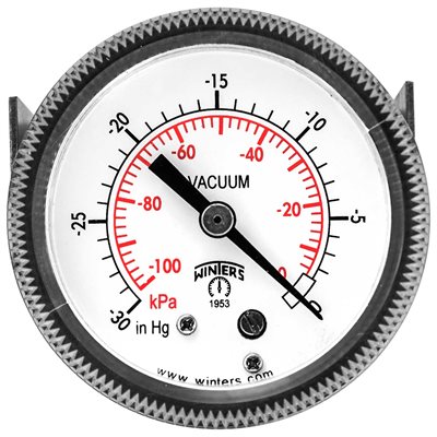 90 SERIES PANEL MOUNTED GAUGE STEEL 2'' 0-30'' VAC / KPA 1 / 8'' NPT CBM BR SOCKET