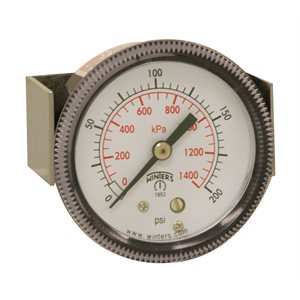 90 SERIES PANEL MOUNTED GAUGE STEEL 2'' 0-200 PSI / KPA 1 / 8'' NPT CBM BR SOCKET