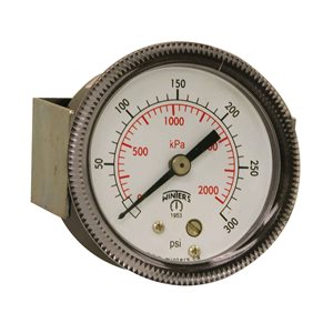 90 SERIES PANEL MOUNTED GAUGE STEEL 2'' 0-300 PSI / KPA 1 / 8'' NPT CBM BR SOCKET