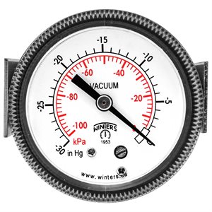 90 SERIES PANEL MOUNTED GAUGE STEEL 2'' 0-30'' VAC / KPA 1 / 4'' NPT CBM BR SOCKET