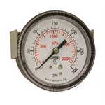 90 SERIES PANEL MOUNTED GAUGE STEEL 2.5'' 0-300 PSI / KPA 1 / 4'' NPT CBM BR SOCKET