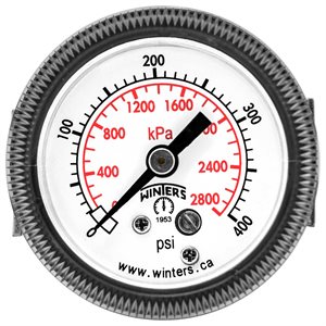90 SERIES PANEL MOUNTED GAUGE STEEL 1.5'' 0-400 PSI / KPA 1 / 8'' NPT CBM BR SOCKET