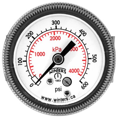 90 SERIES PANEL MOUNTED GAUGE STEEL 1.5'' 0-600 PSI / KPA 1 / 8'' NPT CBM BR SOCKET