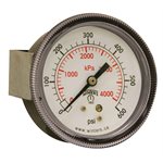 90 SERIES PANEL MOUNTED GAUGE STEEL 2.5'' 0-600 PSI / KPA 1 / 4'' NPT CBM BR SOCKET