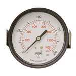 90 SERIES PANEL MOUNTED GAUGE STEEL 3.5'' 0-200 PSI / KPA 1 / 4'' NPT CBM BR SOCKET