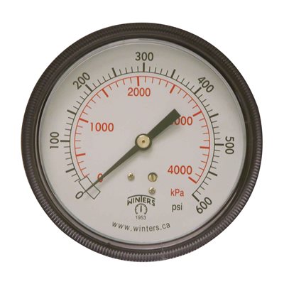 90 SERIES PANEL MOUNTED GAUGE STEEL 3.5'' 0-600 PSI / KPA 1 / 4'' NPT CBM BR SOCKET