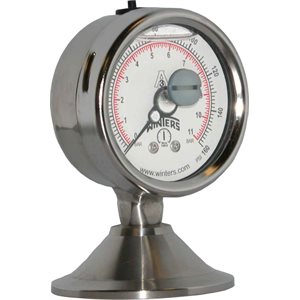 PAG SANITARY GAUGE 304SS 2.5'' 0-160 PSI / BAR 2'' TRI-C LM 316LSS SOCKET