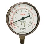 AMMONIA GAUGE STEEL 3.5'' 30''-0-150 PSI / F 1 / 4'' NPT LM 316LSS SOCKET