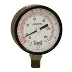 AMMONIA GAUGE STEEL 2.5'' 30''-0-150 PSI / F 1 / 4'' NPT LM STEEL