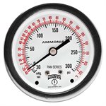 AMMONIA GAUGE 304SS 2.5'' 30''-0-300 PSI / F 1 / 4'' NPT CBM 316LSS SOCKET