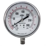 AMMONIA GAUGE STEEL 3.5'' 30'-0-300 PSI / F 1 / 4'' NPT LM 316LSS SOCKET