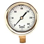 FORGED BRASS CASE GAUGE BRASS 2.5'' 0-300 PSI 1 / 4'' NPT LM BR SOCKET