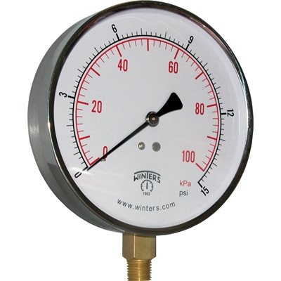 CONTRACTOR 4.5" 0-15 PSI / KPA 1 / 4" BTM
