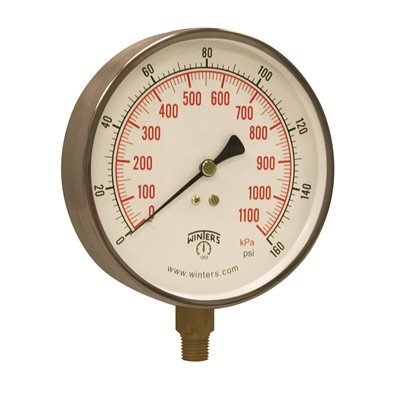 CONTRACTOR 4.5" 0-160 PSI / KPA 1 / 4" BTM