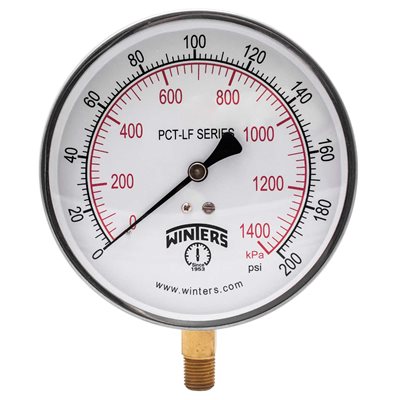 PCT-LF SERIES (LEAD-FREE) 4.5'' 0 / 200 PSI / KPA 1 / 4'' NPT LM