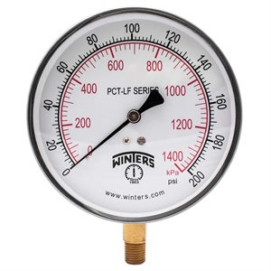 PCT-LF SERIES (LEAD-FREE) 4.5'' 0 / 200 PSI / KPA 1 / 4'' NPT LM