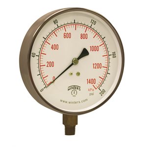 CONTRACTOR 4.5" 0-200 PSI / KPA 1 / 4" BTM