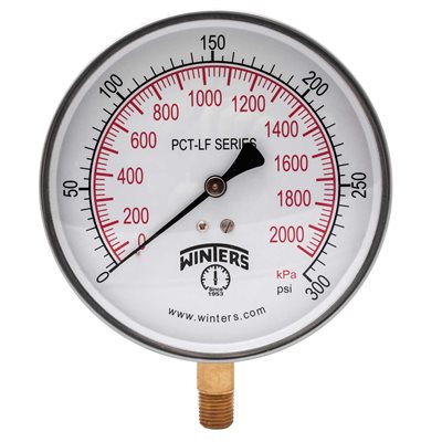 PCT-LF SERIES (LEAD-FREE) 4.5'' 0 / 300 PSI / KPA 1 / 4'' NPT LM