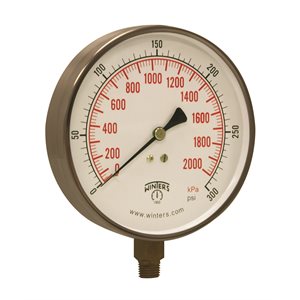 CONTRACTOR 4.5" 0-300 PSI / KPA 1 / 4" BTM