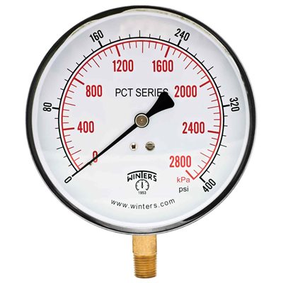 CONTRACTOR 4.5" 0-400 PSI / KPA 1 / 4" BTM