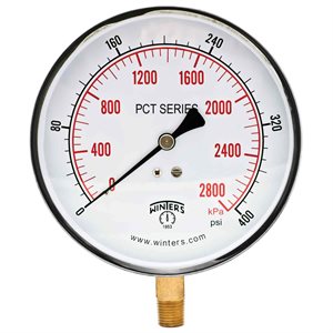 CONTRACTOR 4.5" 0-400 PSI / KPA 1 / 4" BTM
