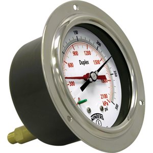 4.5" BRASS DUPLEX 0 / 300 PSI 1 / 4"NPT BACK