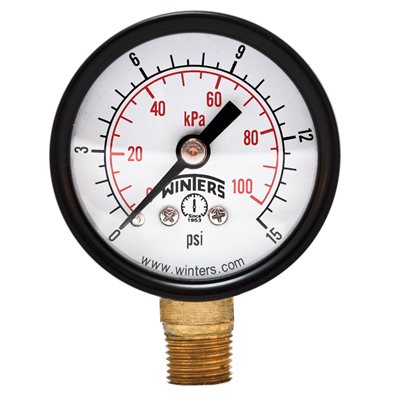 ECONOMY 1.5" 0-15 PSI / KPA 1 / 8" NPT BTM