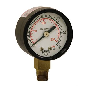 ECONOMY 1.5" 0-30 PSI / KPA 1 / 8" NPT BTM