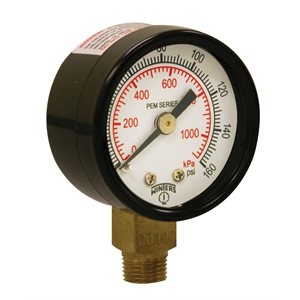 ECONOMY 1.5" 0-160 PSI / KPA 1 / 8" NPT BTM
