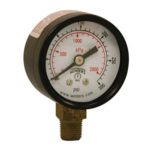 ECONOMY 1.5" 0-300 PSI / KPA 1 / 8" NPT BTM