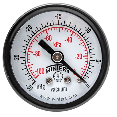 ECONOMY 1.5" 0-30" VAC / KPA 1 / 8" NPT BACK