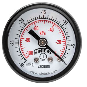 ECONOMY 1.5" 0-30" VAC / KPA 1 / 8" NPT BACK