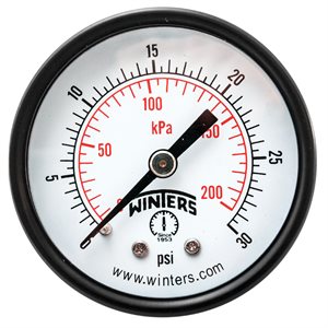 ECONOMY 2" 0-30 PSI / KPA 1 / 8" BACK