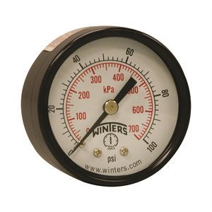 ECONOMY 2" 0-100 PSI / KPA 1 / 8" NPT BACK