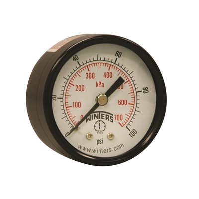 ECONOMY 2" 0-100 PSI / KPA 1 / 4" NPT BACK