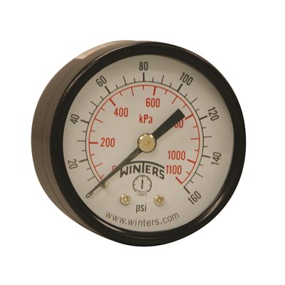 ECONOMY 2" 0-160 PSI / KPA 1 / 4" NPT BACK