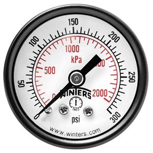 ECONOMY 1.5" 0-300 PSI / KPA 1 / 8" NPT BACK