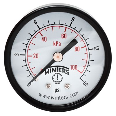 ECONOMY 2" 0-15 PSI / KPA 1 / 8" NPT BACK